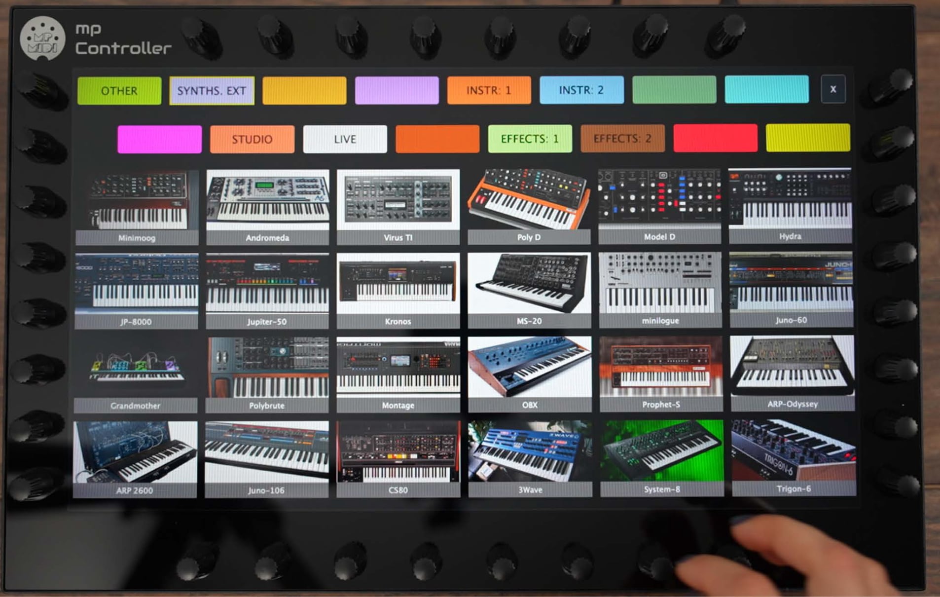 Preset favorites in the MP Controller app
