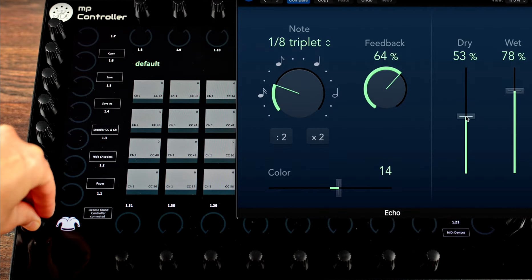 Joker encoder in the MP Controller app