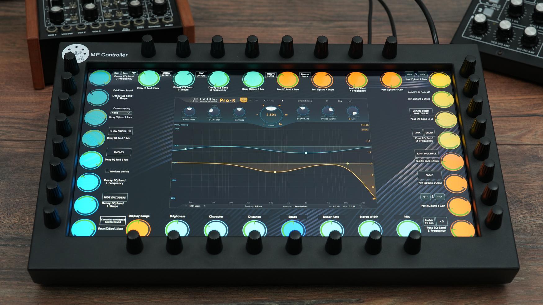FabFilter Pro-R 2 reverb plugin on MP Controller